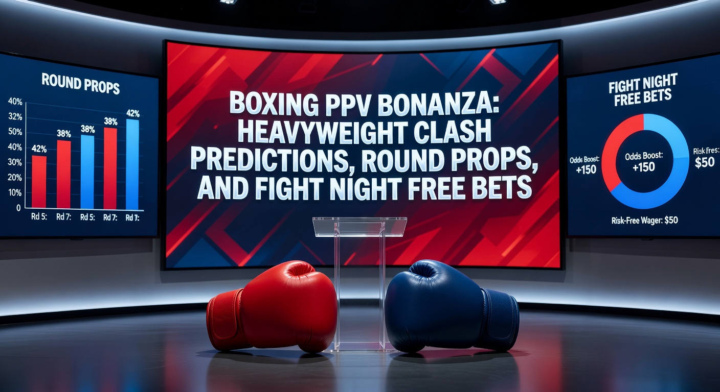 Heavyweight boxers in intense training session ahead of PPV clash, gloves raised and sweat flying