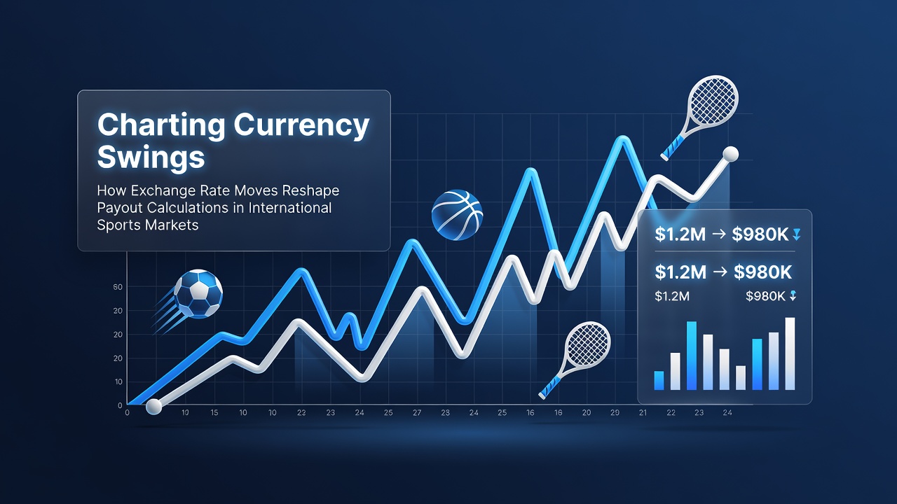 Graph showing exchange rate fluctuations impacting sports betting payouts across multiple currencies in 2026