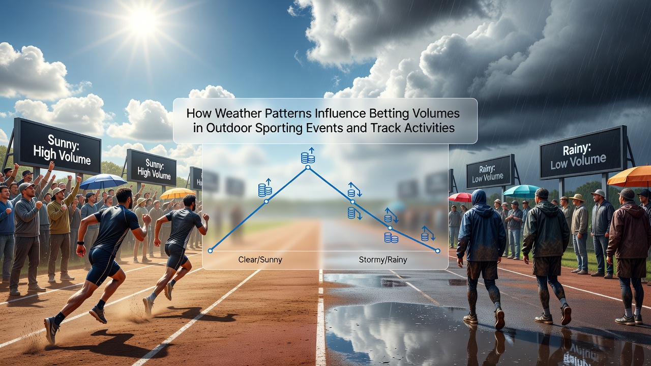 Weather radar overlay on a racetrack showing rain patterns affecting event conditions