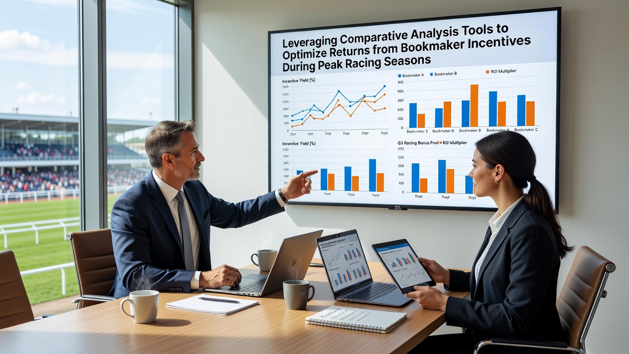 Comparative analysis dashboard showing bookmaker incentives during racing season