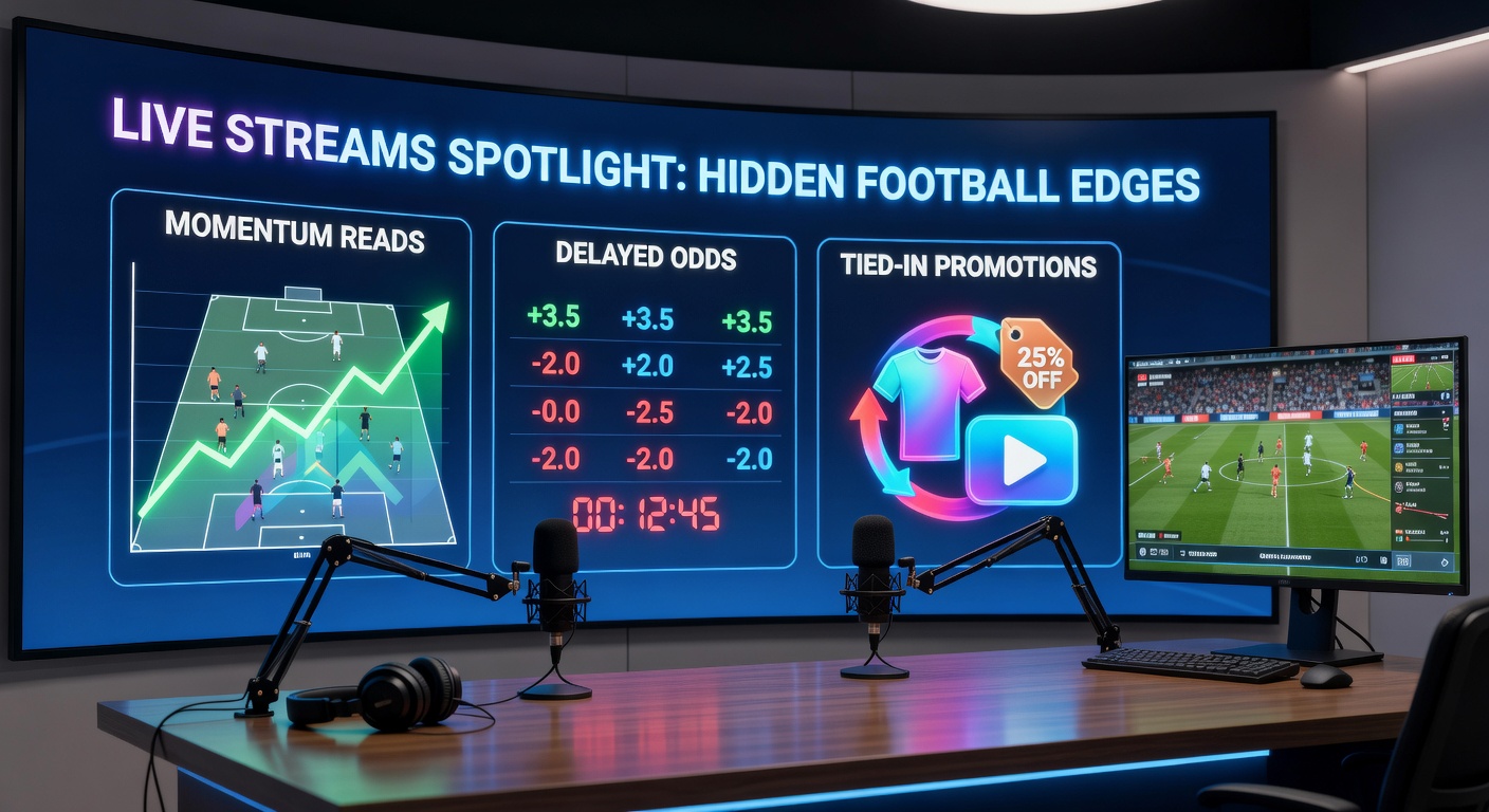 Close-up of betting interface during a live football stream, showing delayed odds adjustments and promotion pop-ups