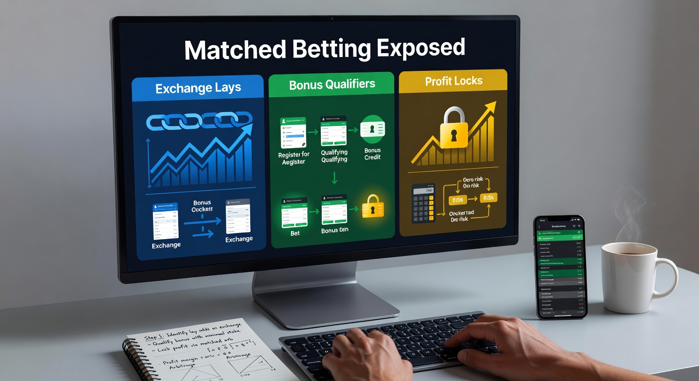 Screenshot of a profit extractor calculator displaying a free bet scenario with back and lay stakes, exchange commission factored in, and guaranteed profit output in green