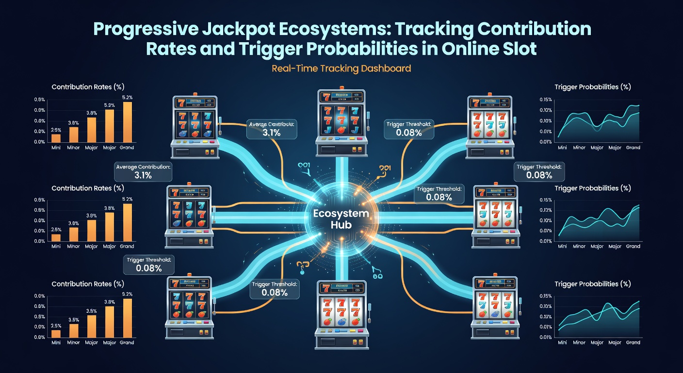Analytics dashboard displaying real-time contribution rates and probability curves for multiple progressive jackpot pools